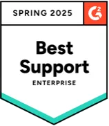 Badge for best support in enterprise quality