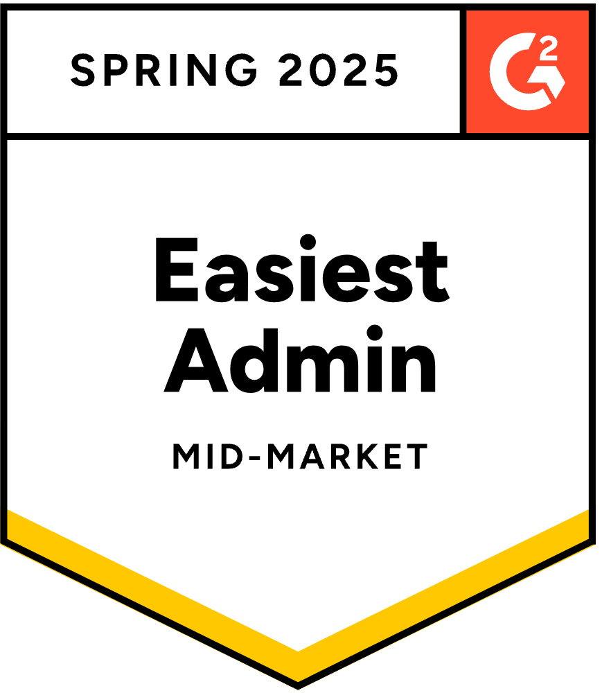 Badge for easiest admin in mid-market