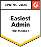 Badge for easiest admin in mid-market